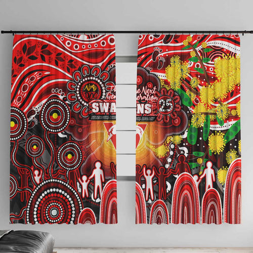 NAIDOC Week 2025 Swans Football Window Curtain Aboriginal Dot Painting
