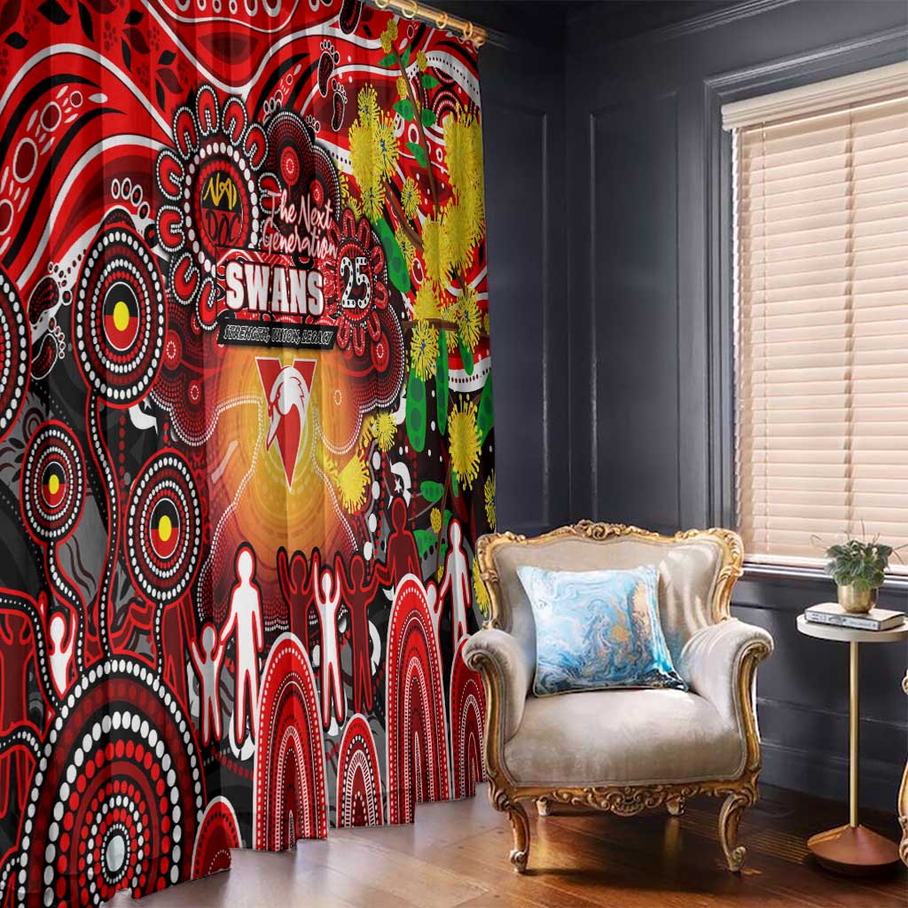 NAIDOC Week 2025 Swans Football Window Curtain Aboriginal Dot Painting