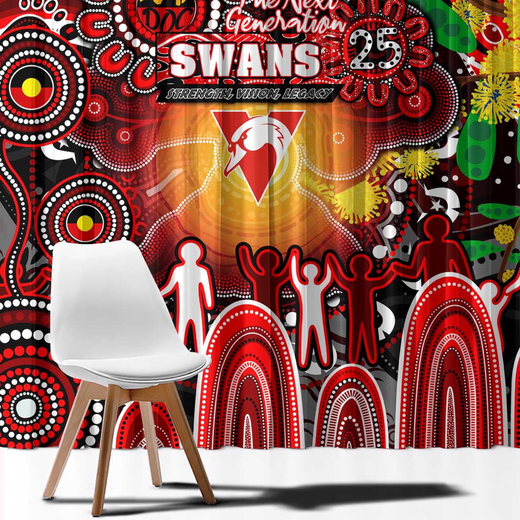 NAIDOC Week 2025 Swans Football Window Curtain Aboriginal Dot Painting