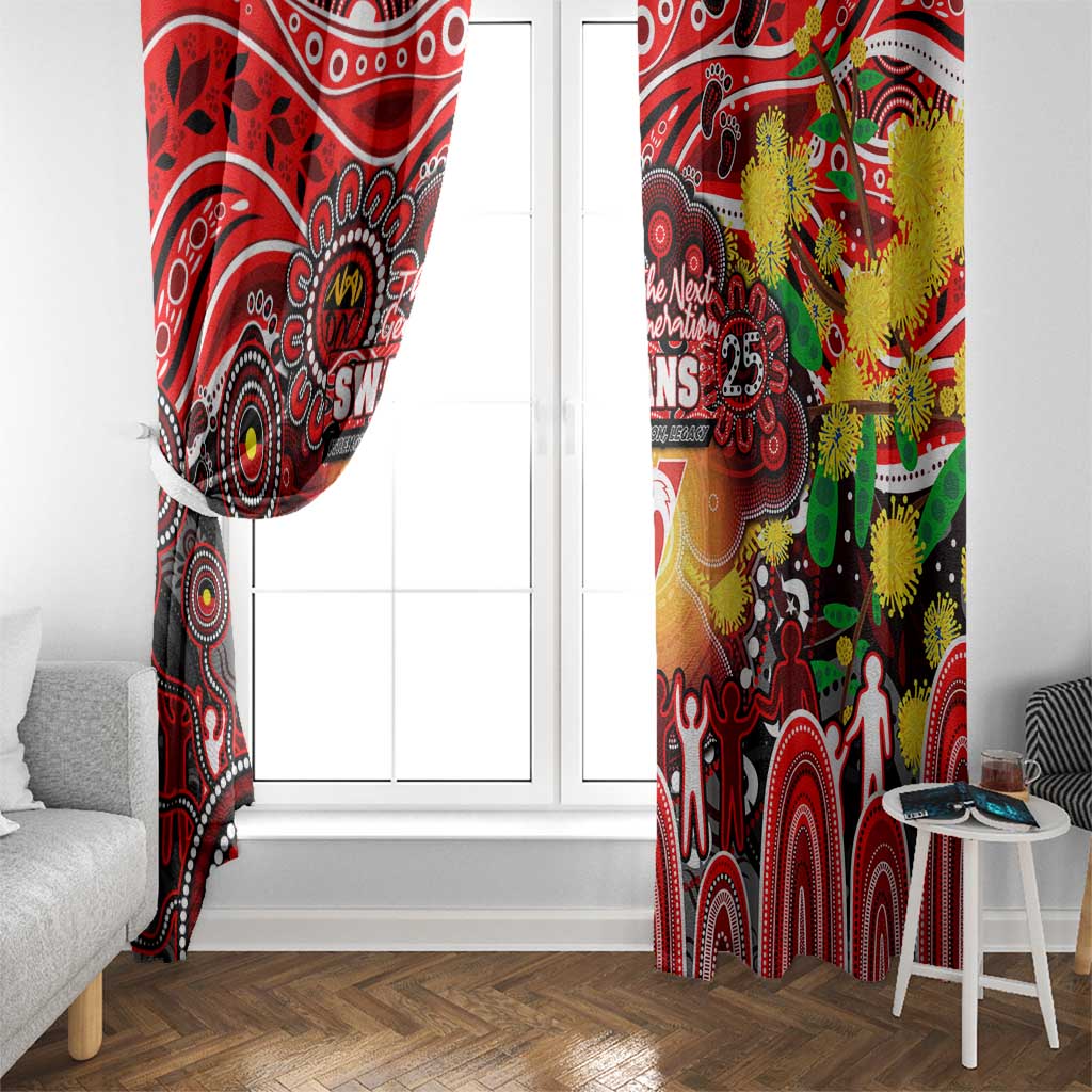 NAIDOC Week 2025 Swans Football Window Curtain Aboriginal Dot Painting