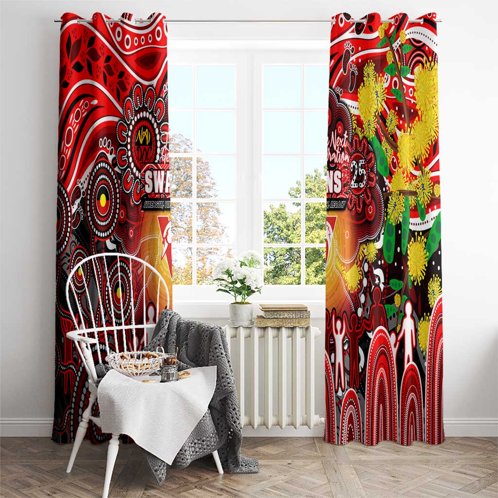 NAIDOC Week 2025 Swans Football Window Curtain Aboriginal Dot Painting