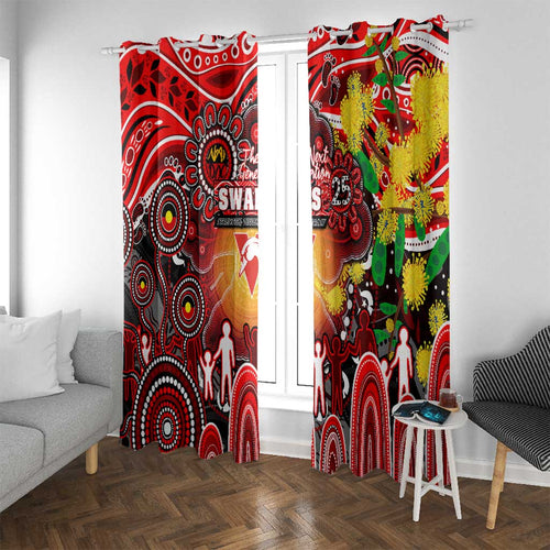 NAIDOC Week 2025 Swans Football Window Curtain Aboriginal Dot Painting