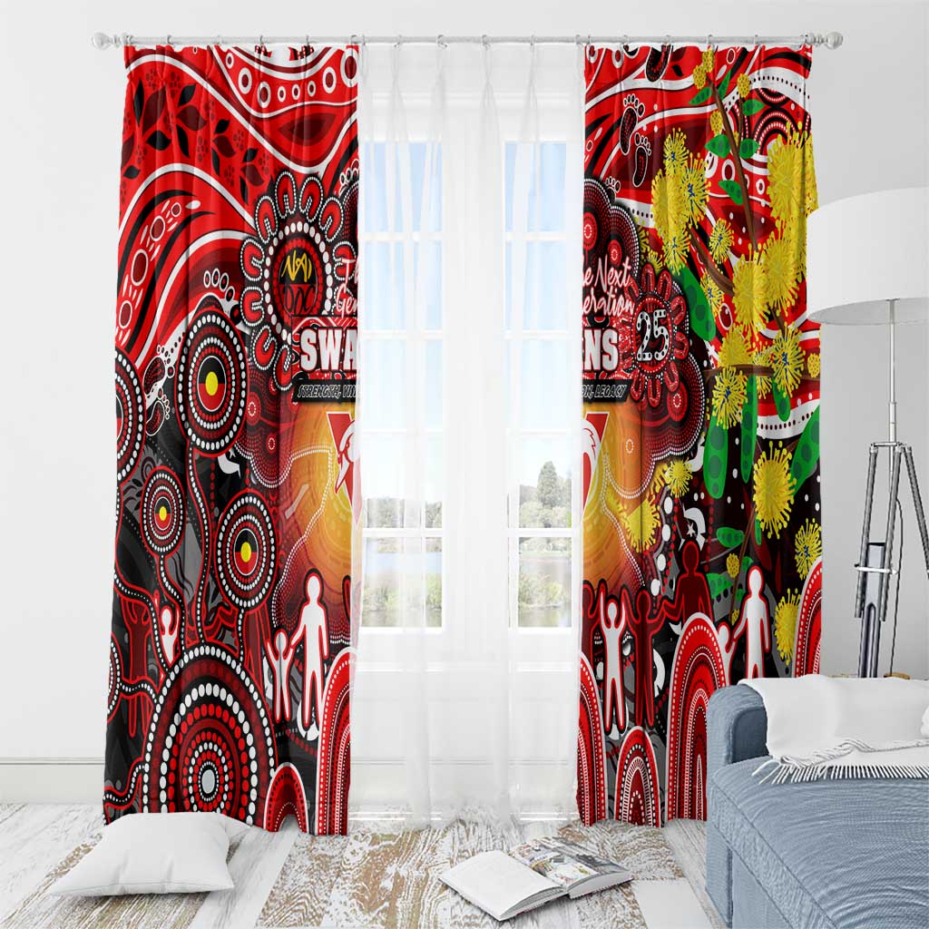 NAIDOC Week 2025 Swans Football Window Curtain Aboriginal Dot Painting