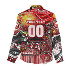 Personalised NAIDOC Week 2025 Swans Football Women Casual Shirt Aboriginal Dot Painting