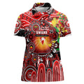 Personalised NAIDOC Week 2025 Swans Football Women Polo Shirt Aboriginal Dot Painting