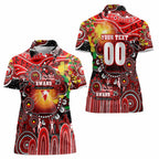 Personalised NAIDOC Week 2025 Swans Football Women Polo Shirt Aboriginal Dot Painting