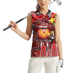 Personalised NAIDOC Week 2025 Swans Football Women Sleeveless Polo Shirt Aboriginal Dot Painting