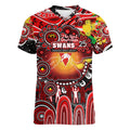 Personalised NAIDOC Week 2025 Swans Football Women V-Neck T-Shirt Aboriginal Dot Painting