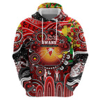 Personalised NAIDOC Week 2025 Swans Football Zip Hoodie Aboriginal Dot Painting