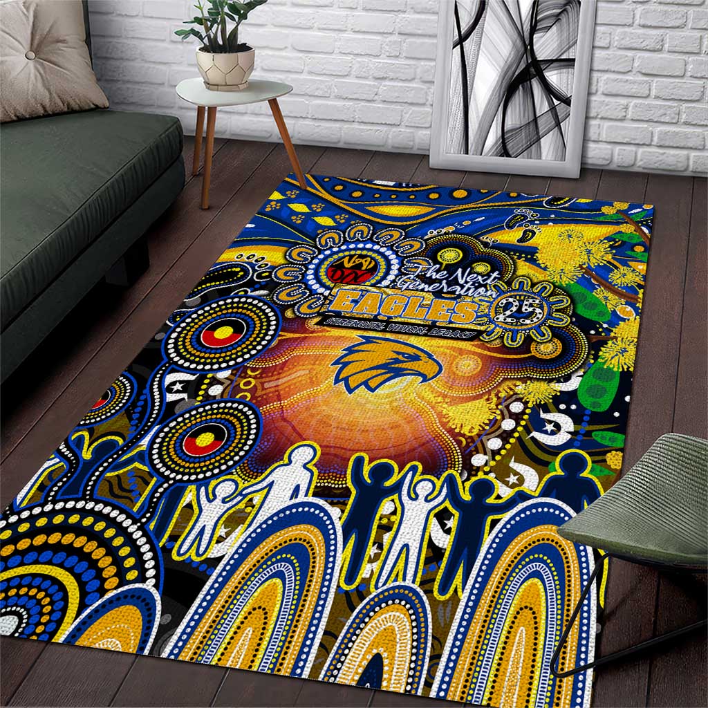 NAIDOC Week 2025 Eagles Football Area Rug Aboriginal Dot Painting