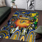 NAIDOC Week 2025 Eagles Football Area Rug Aboriginal Dot Painting