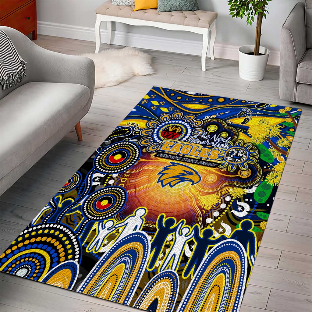 NAIDOC Week 2025 Eagles Football Area Rug Aboriginal Dot Painting