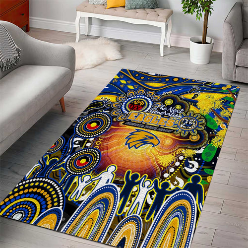 NAIDOC Week 2025 Eagles Football Area Rug Aboriginal Dot Painting
