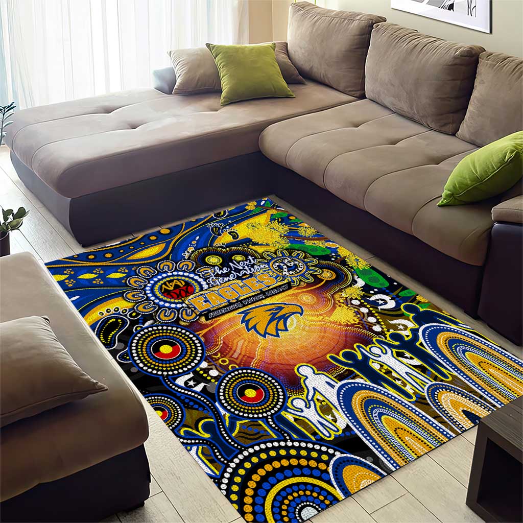 NAIDOC Week 2025 Eagles Football Area Rug Aboriginal Dot Painting