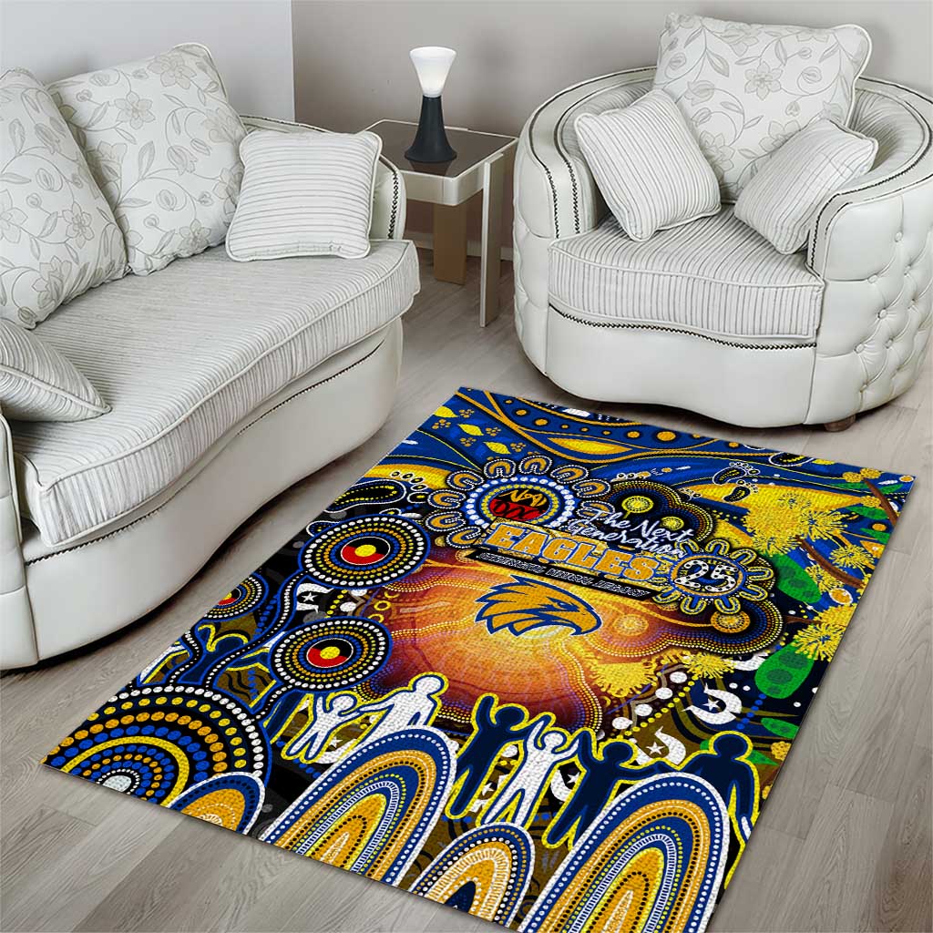 NAIDOC Week 2025 Eagles Football Area Rug Aboriginal Dot Painting