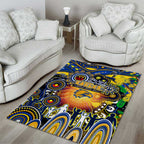 NAIDOC Week 2025 Eagles Football Area Rug Aboriginal Dot Painting