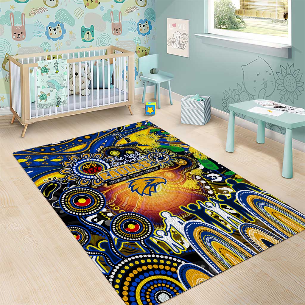 NAIDOC Week 2025 Eagles Football Area Rug Aboriginal Dot Painting