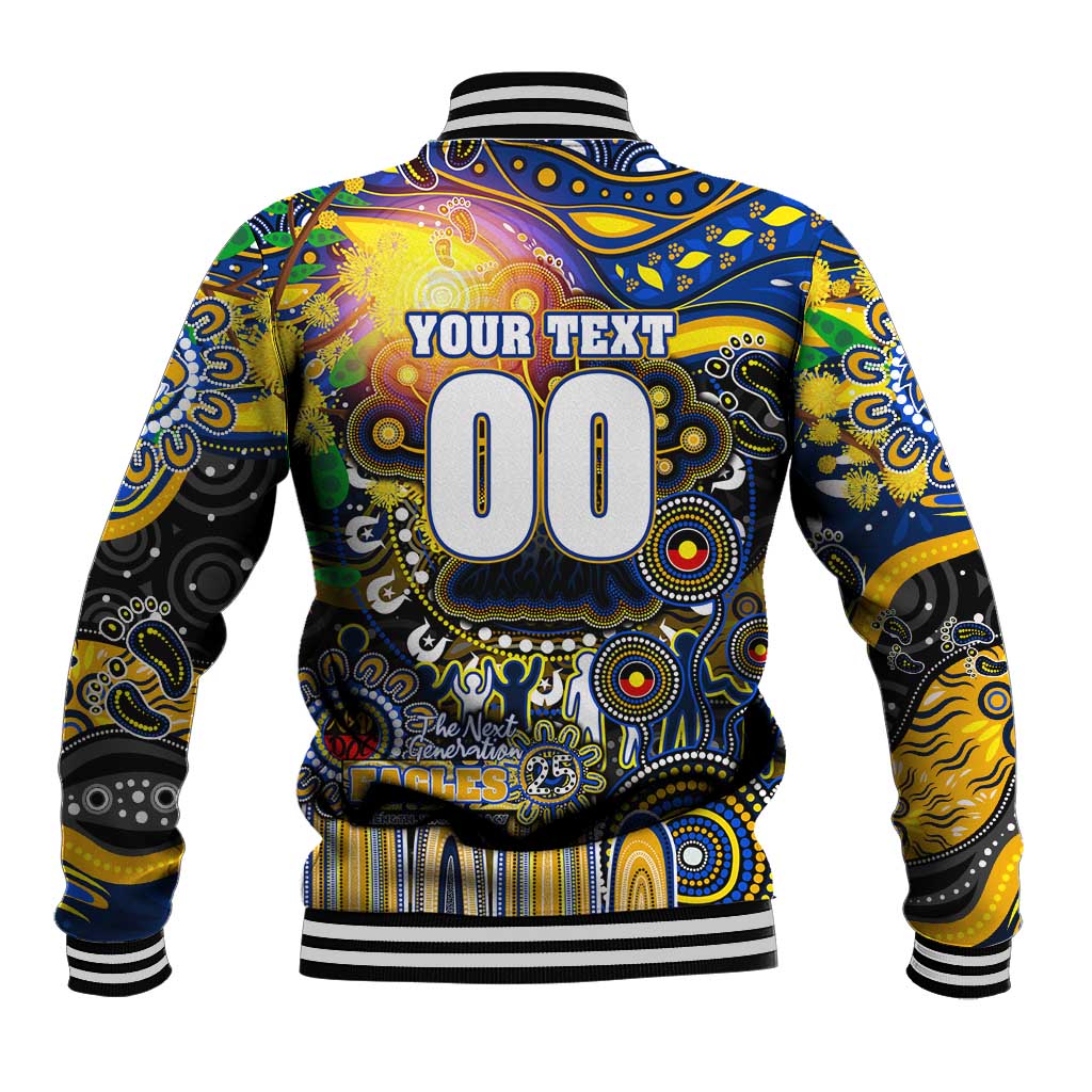 Personalised NAIDOC Week 2025 Eagles Football Baseball Jacket Aboriginal Dot Painting