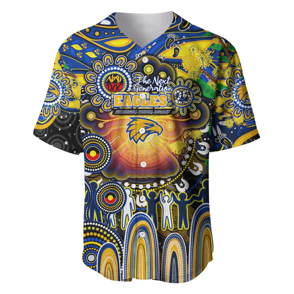 Personalised NAIDOC Week 2025 Eagles Football Baseball Jersey Aboriginal Dot Painting
