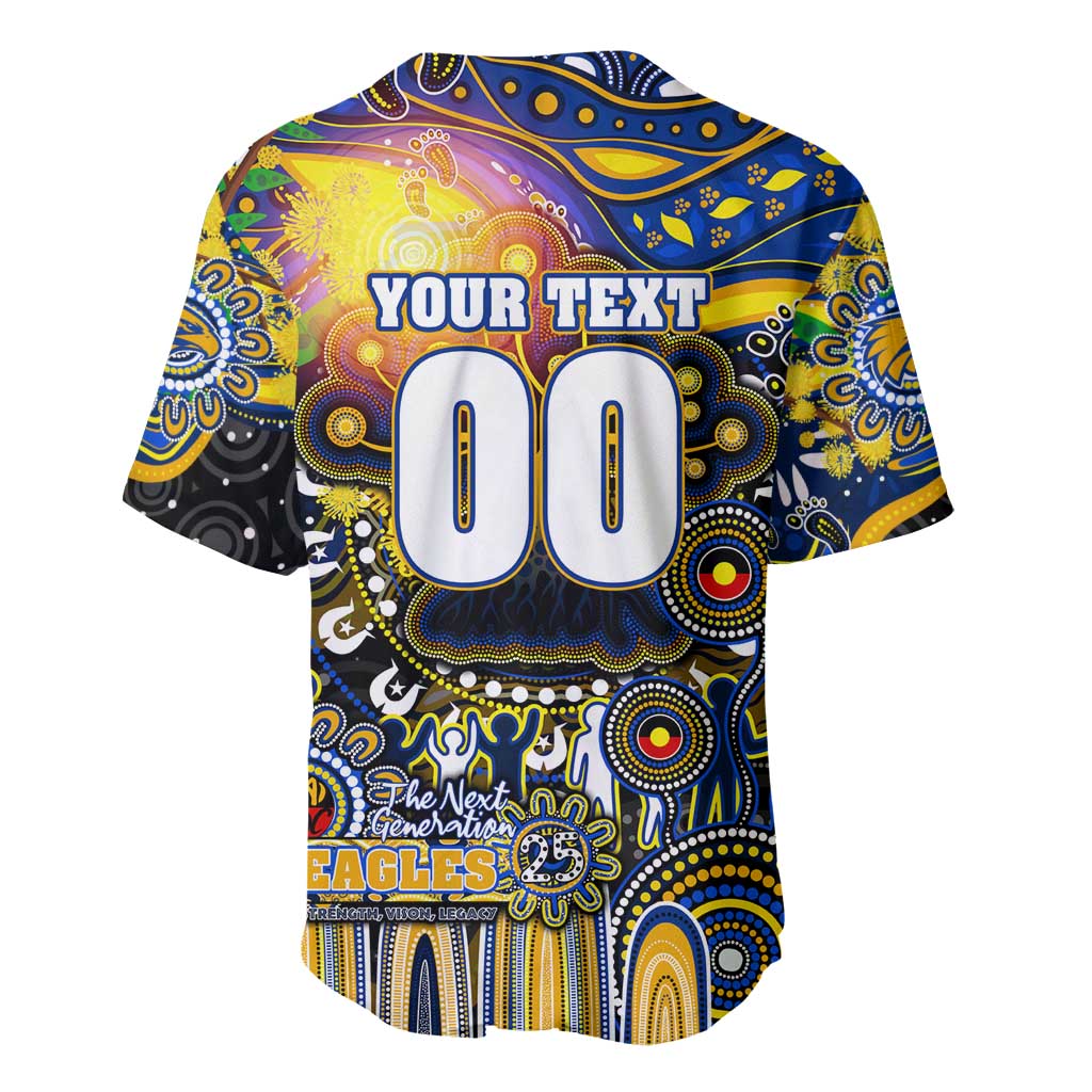 Personalised NAIDOC Week 2025 Eagles Football Baseball Jersey Aboriginal Dot Painting