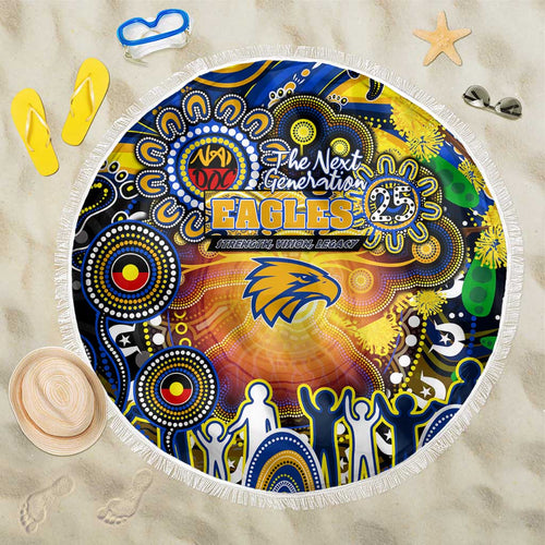 NAIDOC Week 2025 Eagles Football Beach Blanket Aboriginal Dot Painting