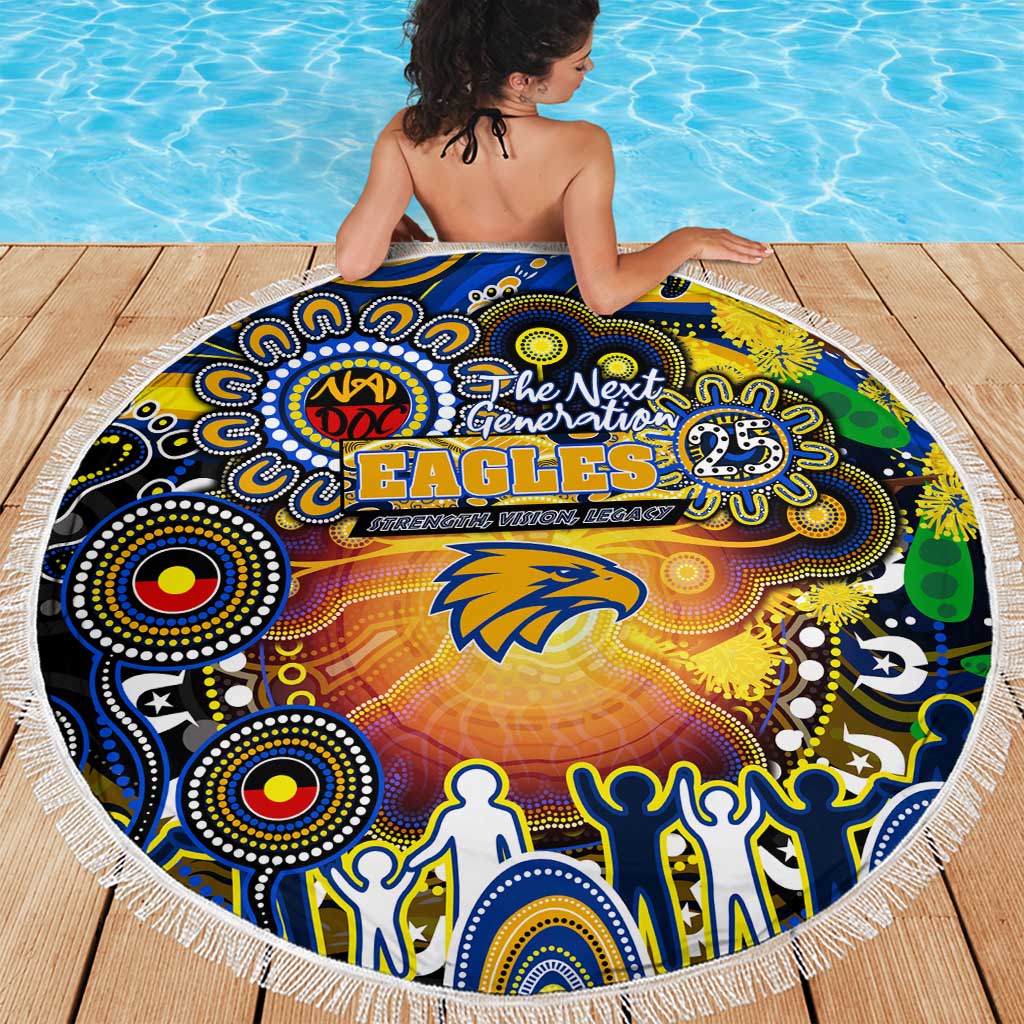 NAIDOC Week 2025 Eagles Football Beach Blanket Aboriginal Dot Painting
