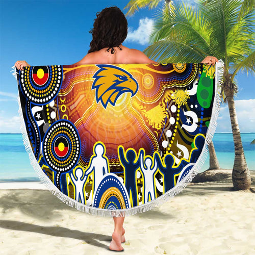 NAIDOC Week 2025 Eagles Football Beach Blanket Aboriginal Dot Painting