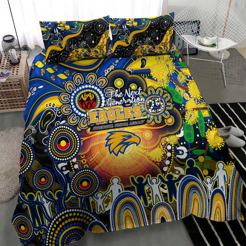 NAIDOC Week 2025 Eagles Football Bedding Set Aboriginal Dot Painting