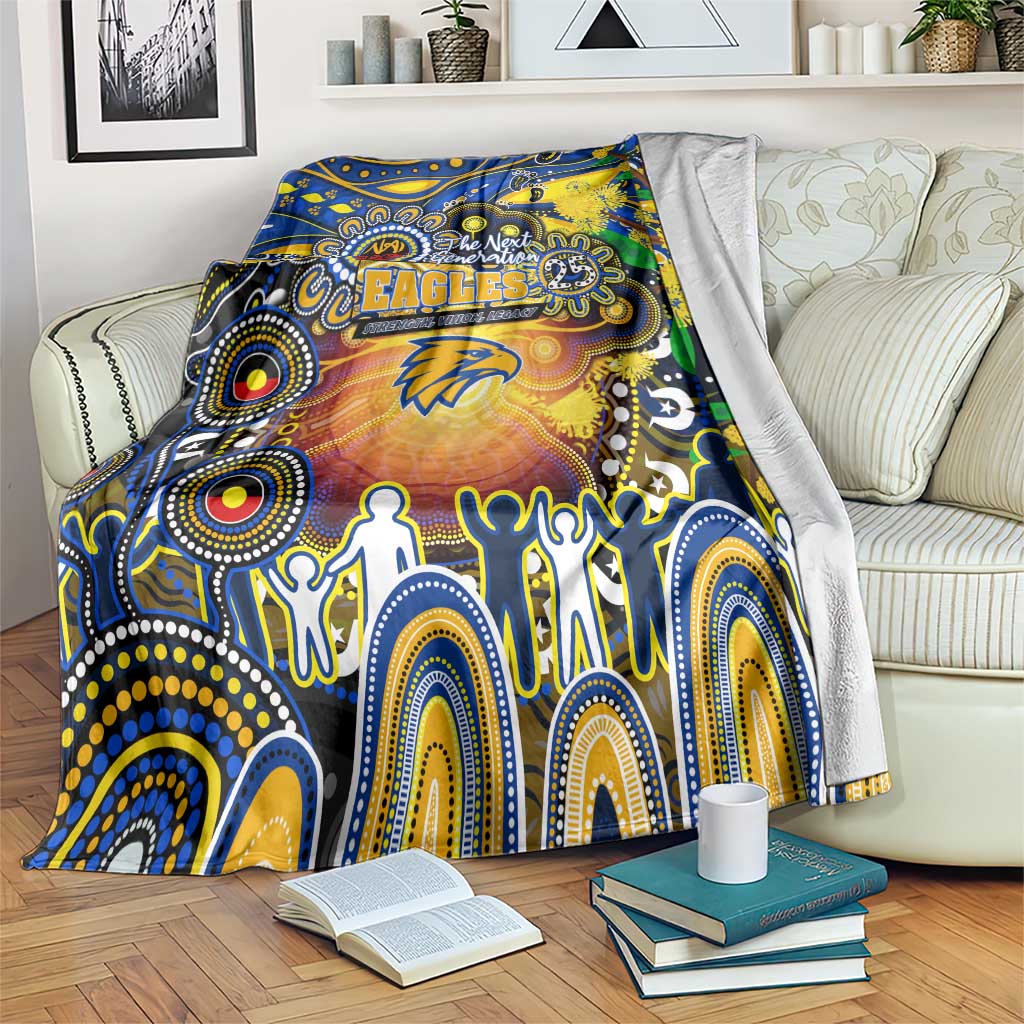 NAIDOC Week 2025 Eagles Football Blanket Aboriginal Dot Painting
