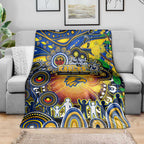NAIDOC Week 2025 Eagles Football Blanket Aboriginal Dot Painting