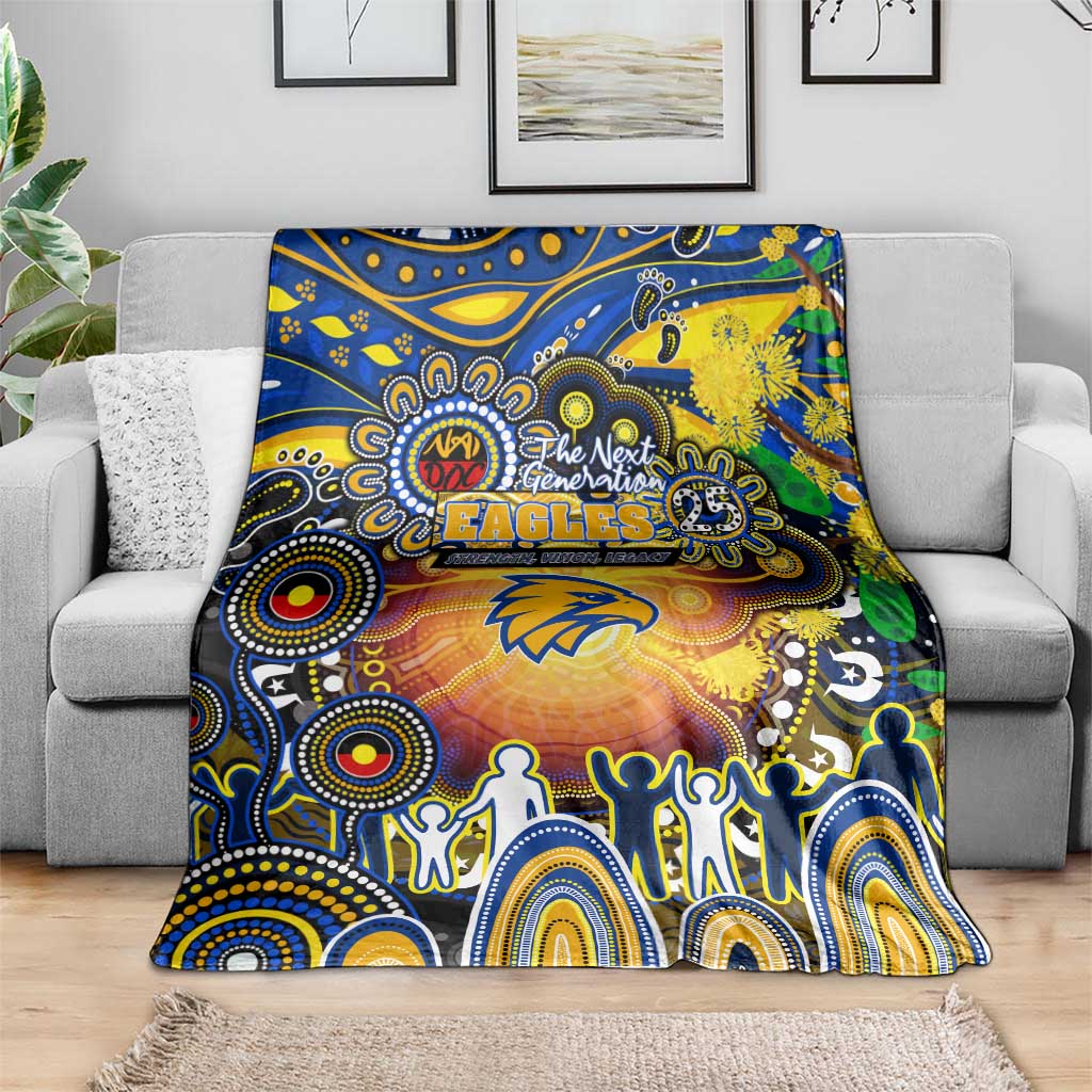 NAIDOC Week 2025 Eagles Football Blanket Aboriginal Dot Painting