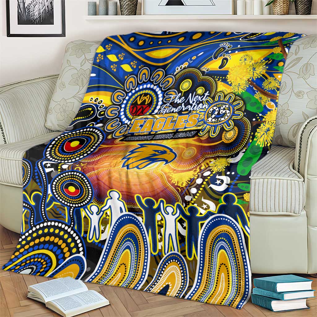 NAIDOC Week 2025 Eagles Football Blanket Aboriginal Dot Painting