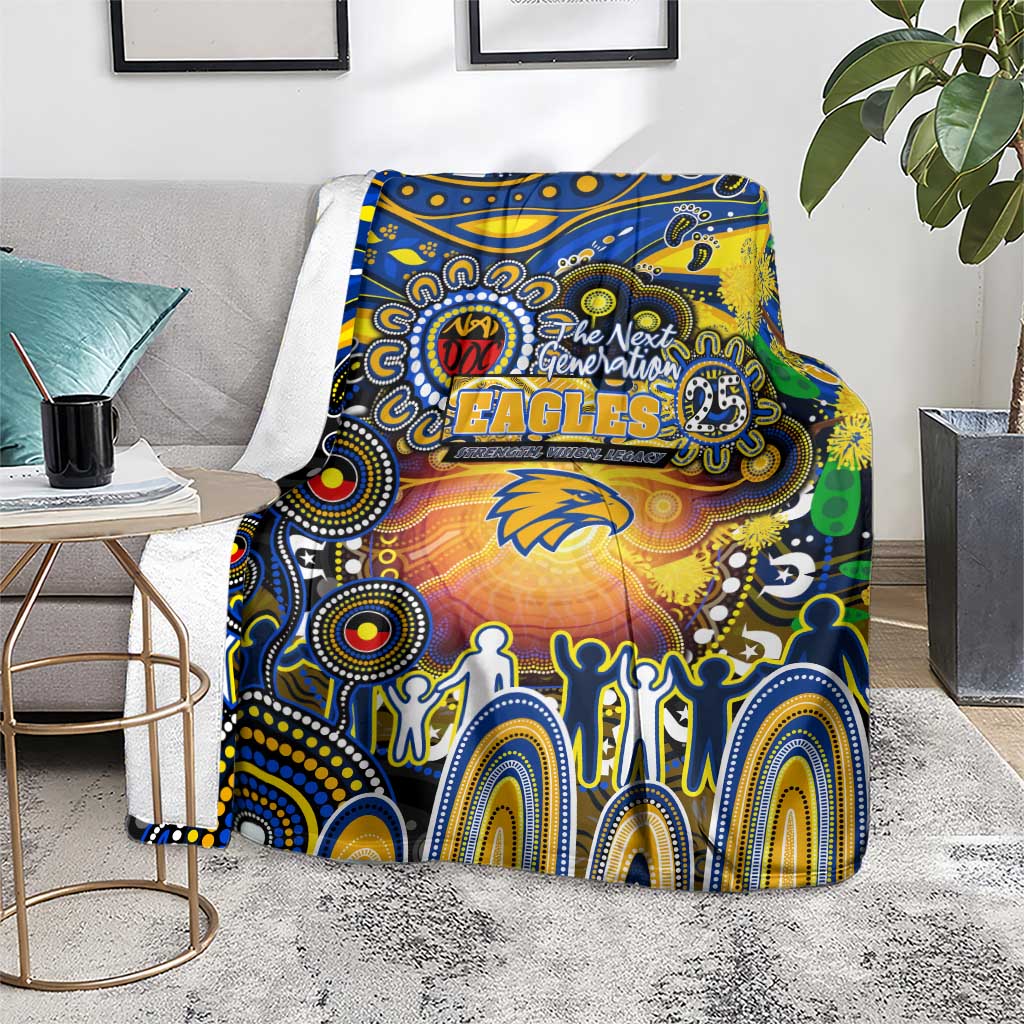 NAIDOC Week 2025 Eagles Football Blanket Aboriginal Dot Painting