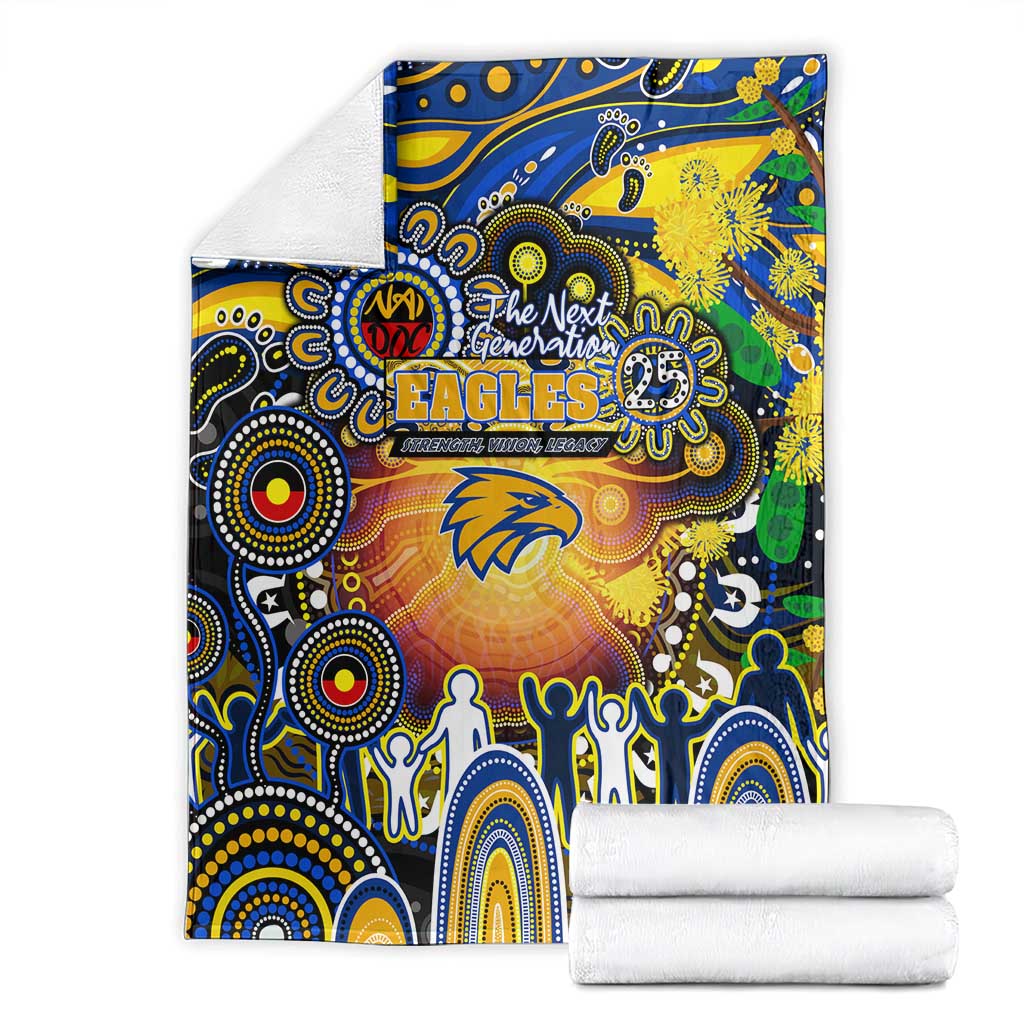 NAIDOC Week 2025 Eagles Football Blanket Aboriginal Dot Painting