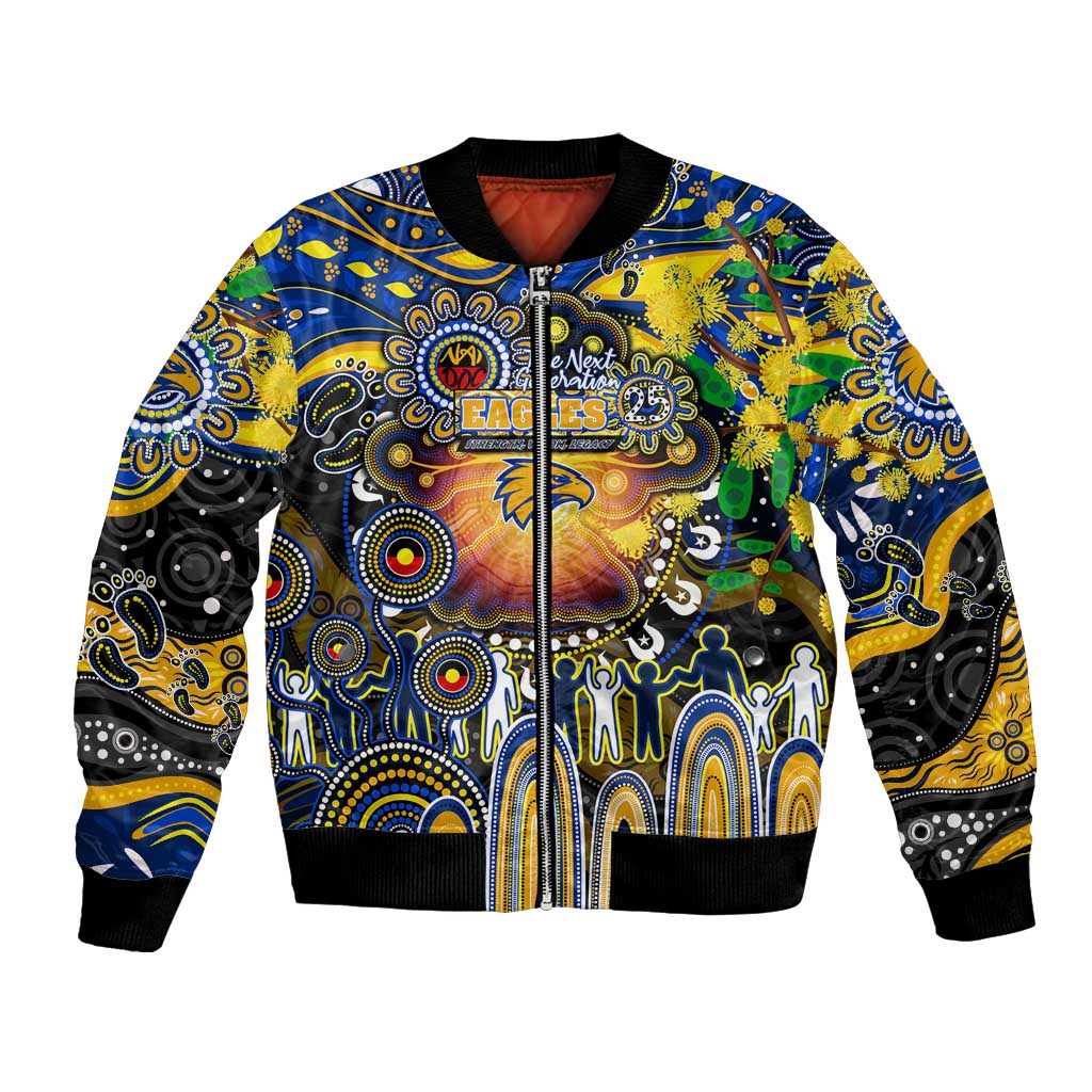 Personalised NAIDOC Week 2025 Eagles Football Bomber Jacket Aboriginal Dot Painting
