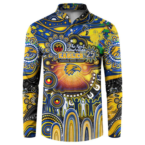Personalised NAIDOC Week 2025 Eagles Football Button Sweatshirt Aboriginal Dot Painting
