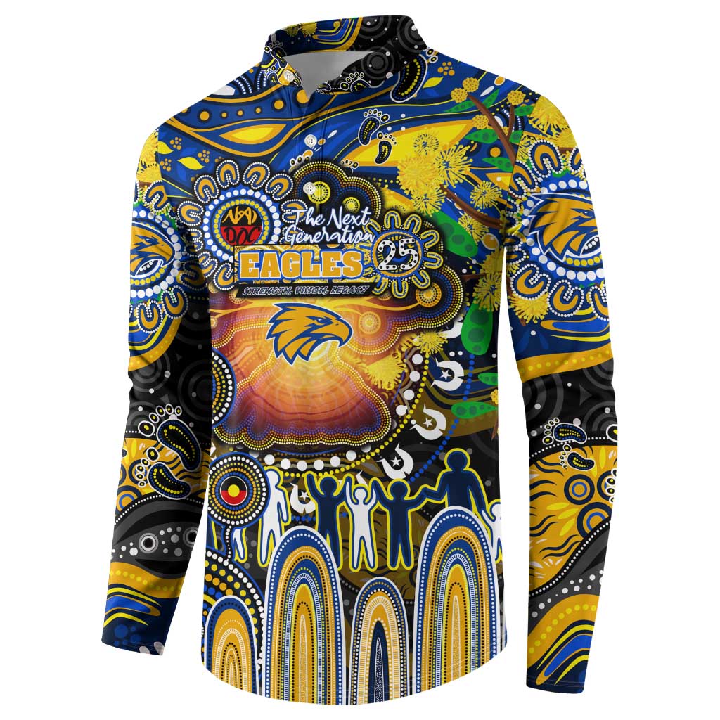 Personalised NAIDOC Week 2025 Eagles Football Button Sweatshirt Aboriginal Dot Painting
