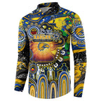 Personalised NAIDOC Week 2025 Eagles Football Button Sweatshirt Aboriginal Dot Painting