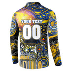 Personalised NAIDOC Week 2025 Eagles Football Button Sweatshirt Aboriginal Dot Painting