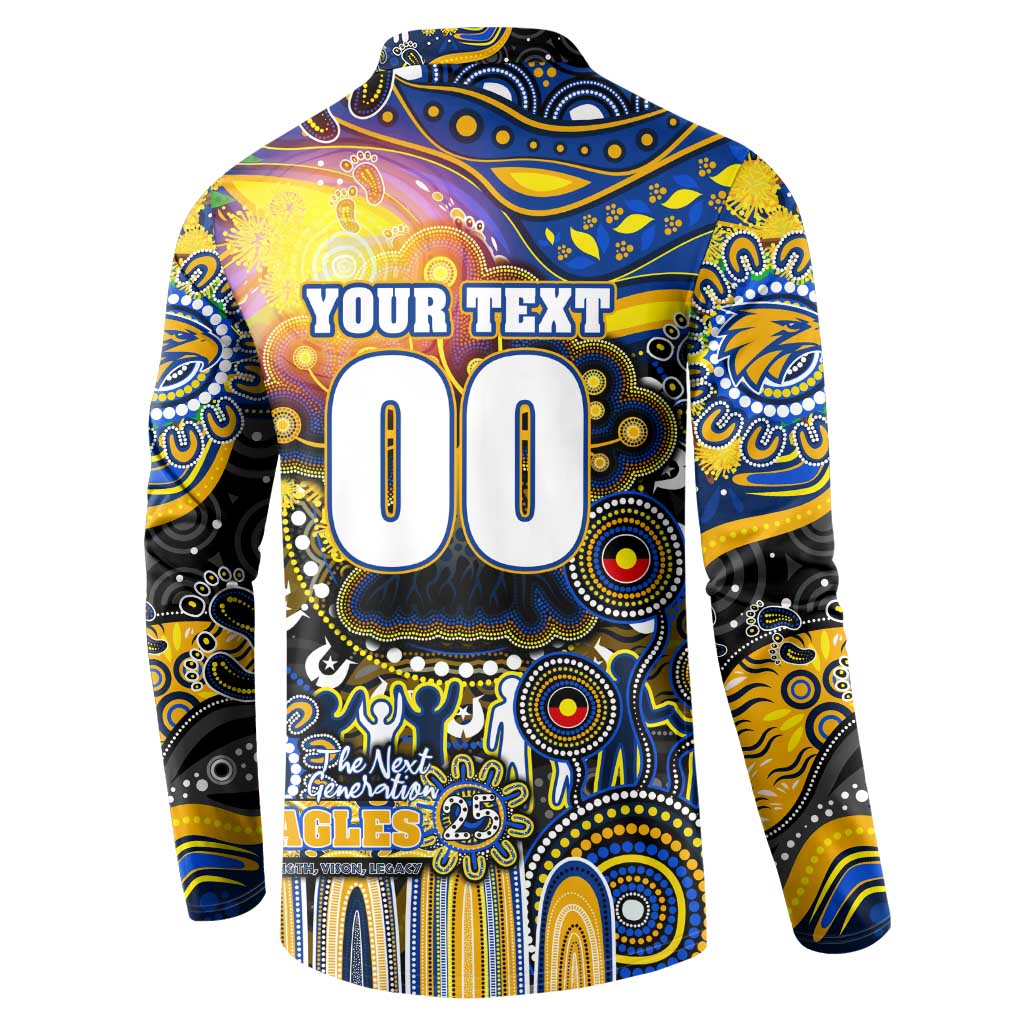 Personalised NAIDOC Week 2025 Eagles Football Button Sweatshirt Aboriginal Dot Painting
