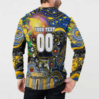 Personalised NAIDOC Week 2025 Eagles Football Button Sweatshirt Aboriginal Dot Painting