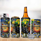 NAIDOC Week 2025 Eagles Football 4 in 1 Can Cooler Tumbler Aboriginal Dot Painting
