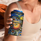 NAIDOC Week 2025 Eagles Football 4 in 1 Can Cooler Tumbler Aboriginal Dot Painting