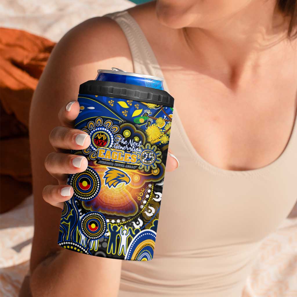 NAIDOC Week 2025 Eagles Football 4 in 1 Can Cooler Tumbler Aboriginal Dot Painting