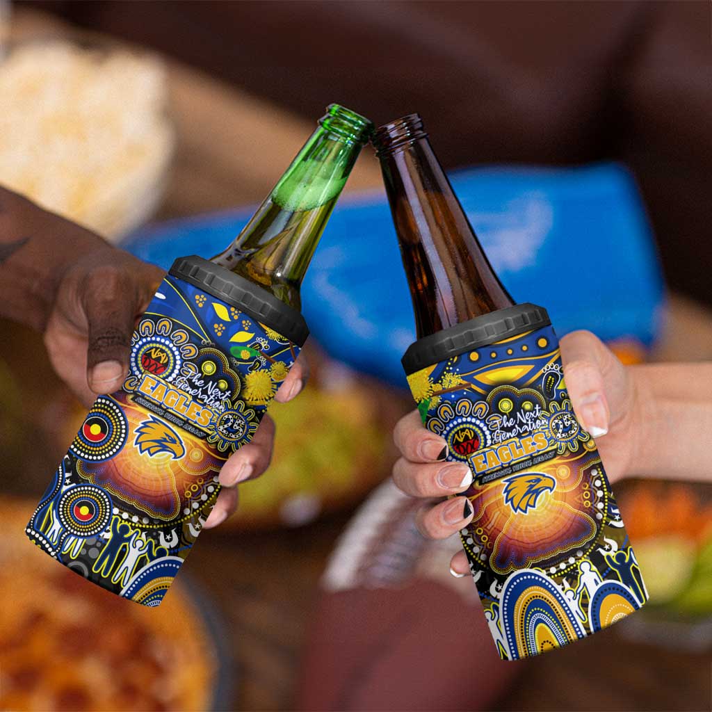 NAIDOC Week 2025 Eagles Football 4 in 1 Can Cooler Tumbler Aboriginal Dot Painting