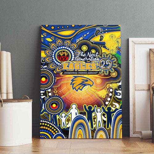NAIDOC Week 2025 Eagles Football Canvas Wall Art Aboriginal Dot Painting