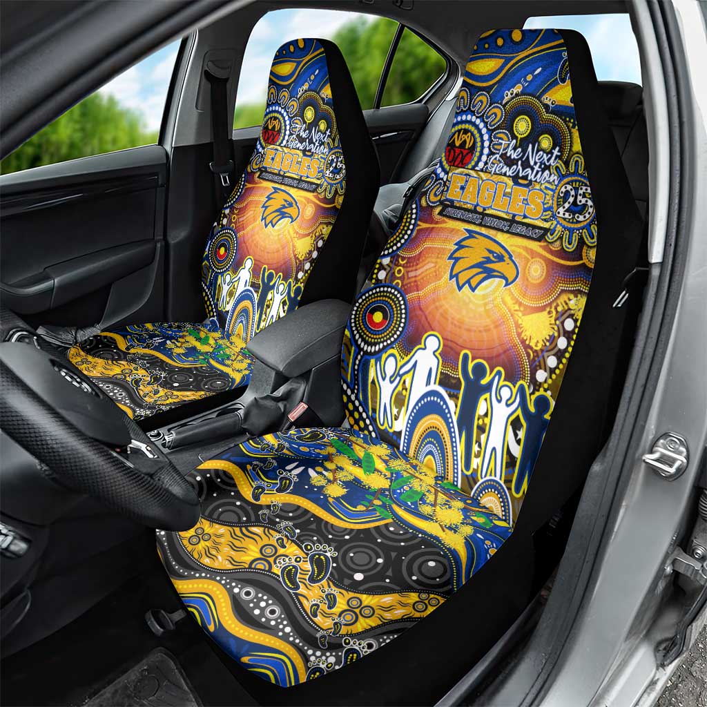 NAIDOC Week 2025 Eagles Football Car Seat Cover Aboriginal Dot Painting