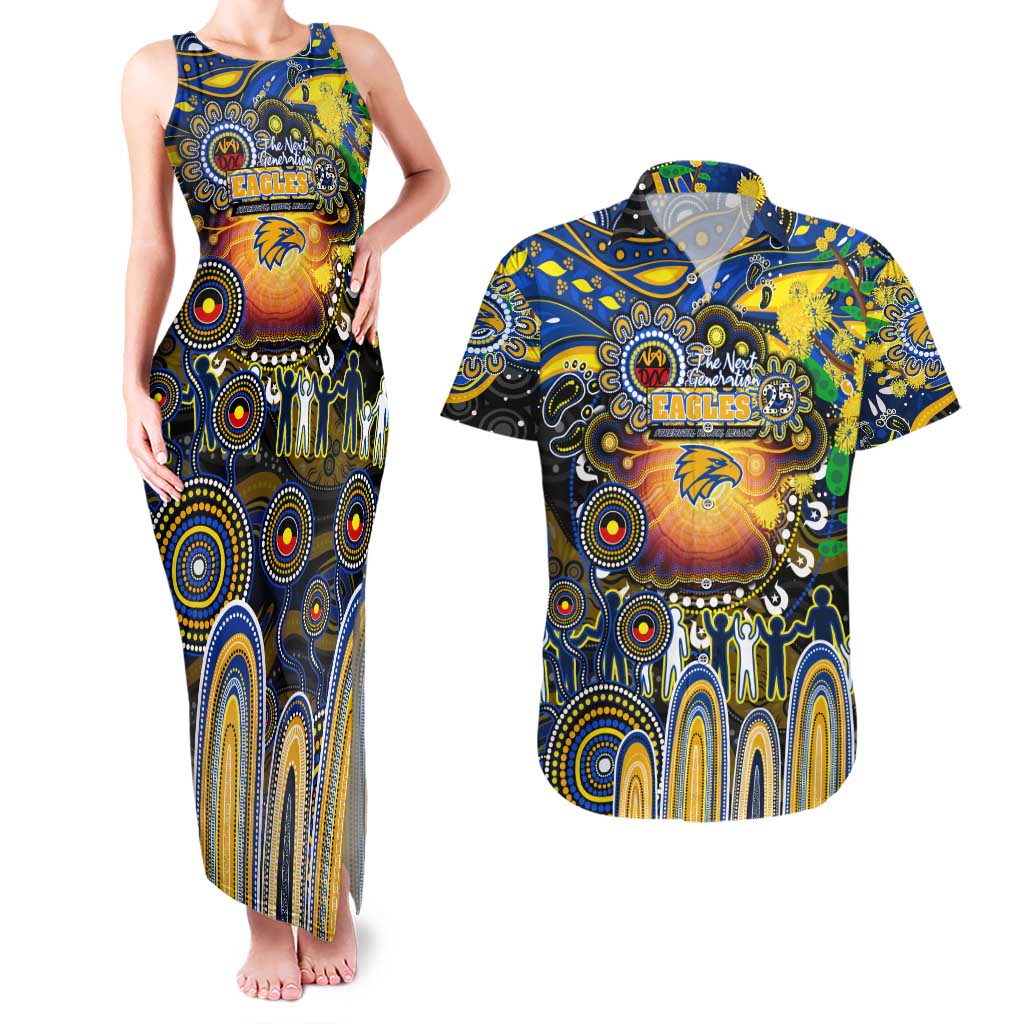 Personalised NAIDOC Week 2025 Eagles Football Couples Matching Tank Maxi Dress and Hawaiian Shirt Aboriginal Dot Painting