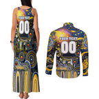 Personalised NAIDOC Week 2025 Eagles Football Couples Matching Tank Maxi Dress and Long Sleeve Button Shirt Aboriginal Dot Painting