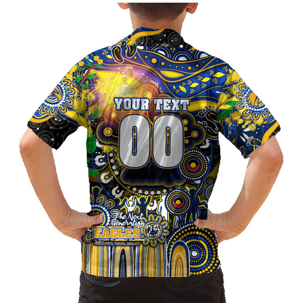 Personalised NAIDOC Week 2025 Eagles Football Family Matching Mermaid Dress and Hawaiian Shirt Aboriginal Dot Painting